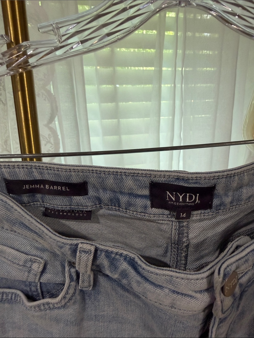 NYDJ Light Wash Barrel Straight Ankle Jeans - Picture 2 of 3